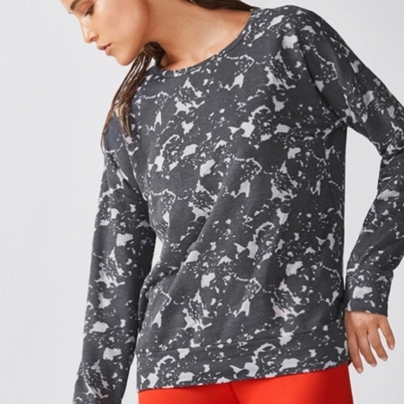 Fabletics Casual Workout burnout tee long sleeve size small - Picture 1 of 6